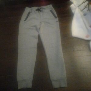 RBX Mens Sweatpants Grey Color Size Medium Zip Up Pockets Casual Logo Outdoor